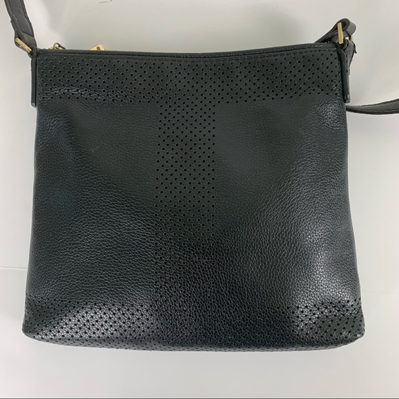 Isaac Mizrahi Kay Leather Crossbody Perforated Bag - Picture 6 of 13